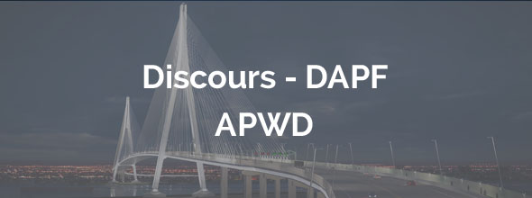 Discours - DAPF APWD