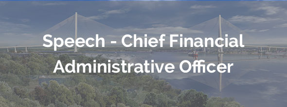Speech - Chief Financial Administrative Officer