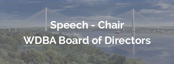Speech - Chair, WDBA Board of Directors