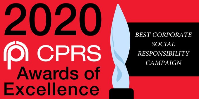 Prix ​​d'excellence de la SCRP 2020 - Meilleure campagne de responsabilité sociale d'entreprise