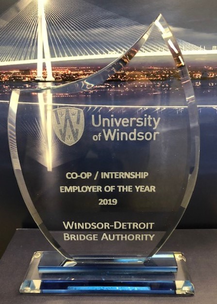 University of Windsor Co-Op/Internship Employer of the Year Award Trophy