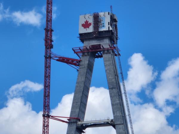 Final steps in Gordie Howe International Bridge tower construction